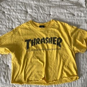 Yellow cropped Thrasher Tshirt
